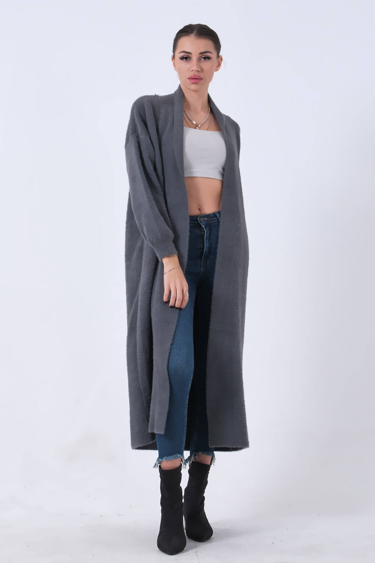 Antrasit Uzun Triko Hırka 46892476.315 - Ardanewline (1)