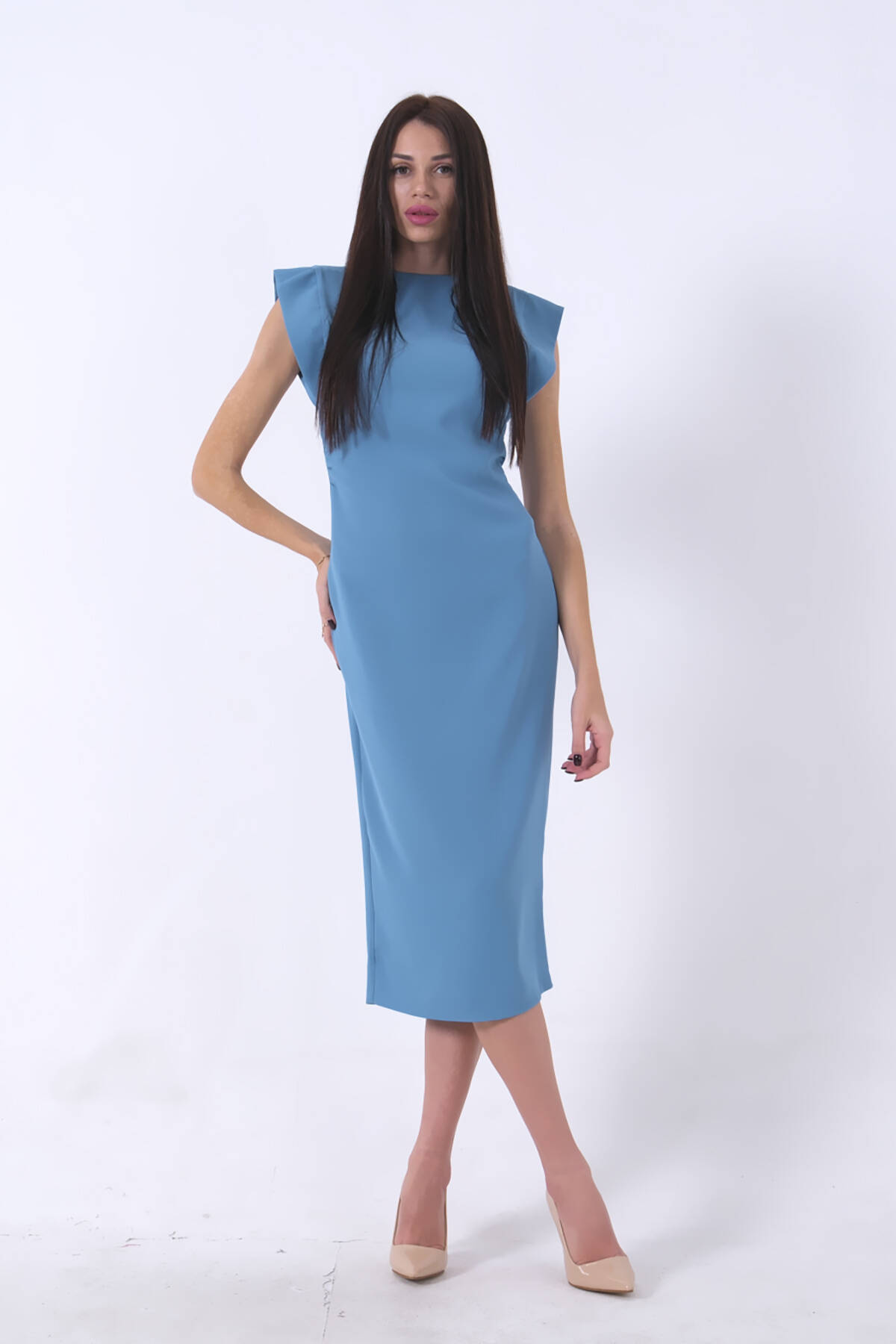 Bebe Mavi Büzgülü Elbise 0104022.449 - Ardanewline