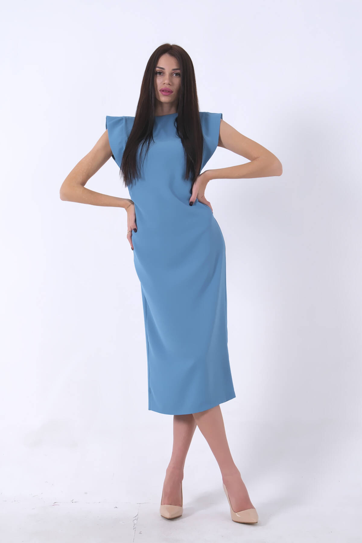 Bebe Mavi Büzgülü Elbise 0104022.449 - Ardanewline (1)