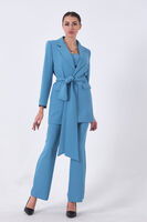 Bebe Mavi Crop Pantolon Ceket Üçlü Takım 0106308.449 - 3