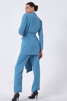 Bebe Mavi Crop Pantolon Ceket Üçlü Takım 0106308.449 - 4
