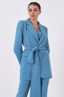 Bebe Mavi Crop Pantolon Ceket Üçlü Takım 0106308.449 - 6