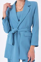 Bebe Mavi Crop Pantolon Ceket Üçlü Takım 0106308.449 - 7