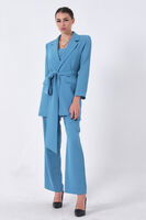 Bebe Mavi Crop Pantolon Ceket Üçlü Takım 0106308.449 - video