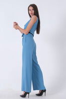 Bebe Mavi Dokuma Astarlı Crop Yelekli Takım 0106317.449 - 5