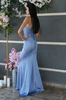Bebe Mavi Göğüs Pul ve Taşlı Saten Abiye 9705294.449 - 3