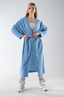 Bebe Mavi Krep Belden Kuşaklı Kimono 0107121.449 - 1