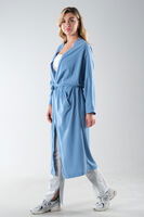 Bebe Mavi Krep Belden Kuşaklı Kimono 0107121.449 - 2
