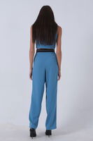 Bebe Mavi Likralı Krep Kumaş Yelekli Pantolon Takım 0106323.449 - 6