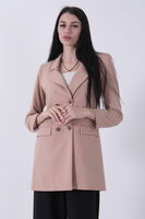 Bej Astarlı Düğme Kapamalı Blazer Ceket 0105123.55 - 4