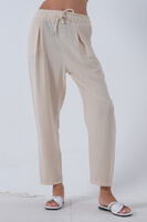 Bej Beli Lastikli Keten Pantolon 3970412.55 - 3