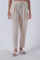 Bej Beli Lastikli Keten Pantolon 3970412.55 - 5