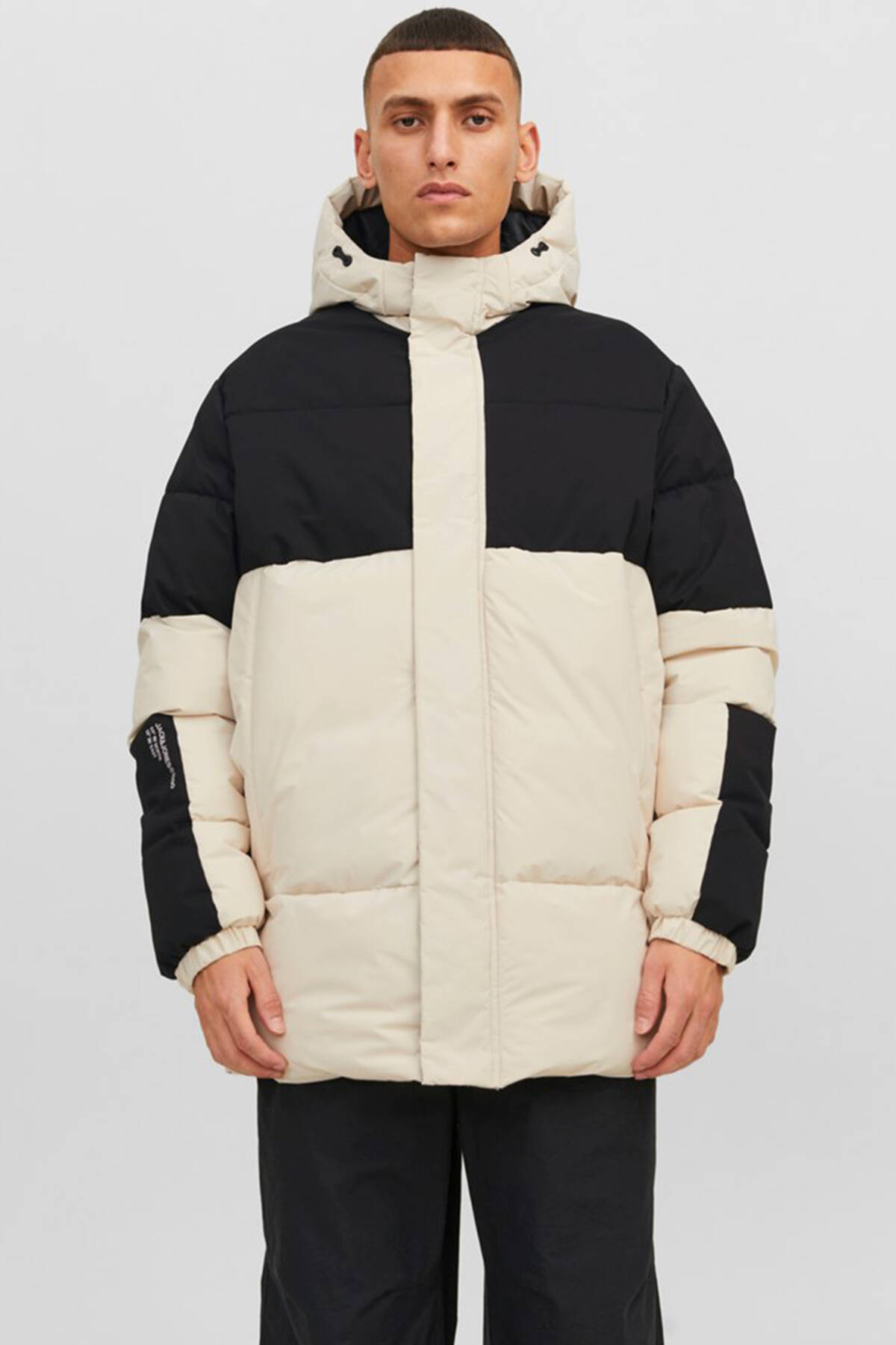 Bej Jack & Jones Force Puffer Sn Erkek Kapüşonlu Mont 77724K12235870.55