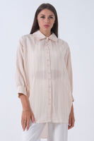 Bej Manşeti Bağcıklı Tunik 3972905.55 - 3