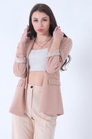Bej Vatkalı Astarlı Blazer Ceket 0105110.55 - 4