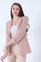 Bej Vatkalı Astarlı Blazer Ceket 0105110.55 - 5