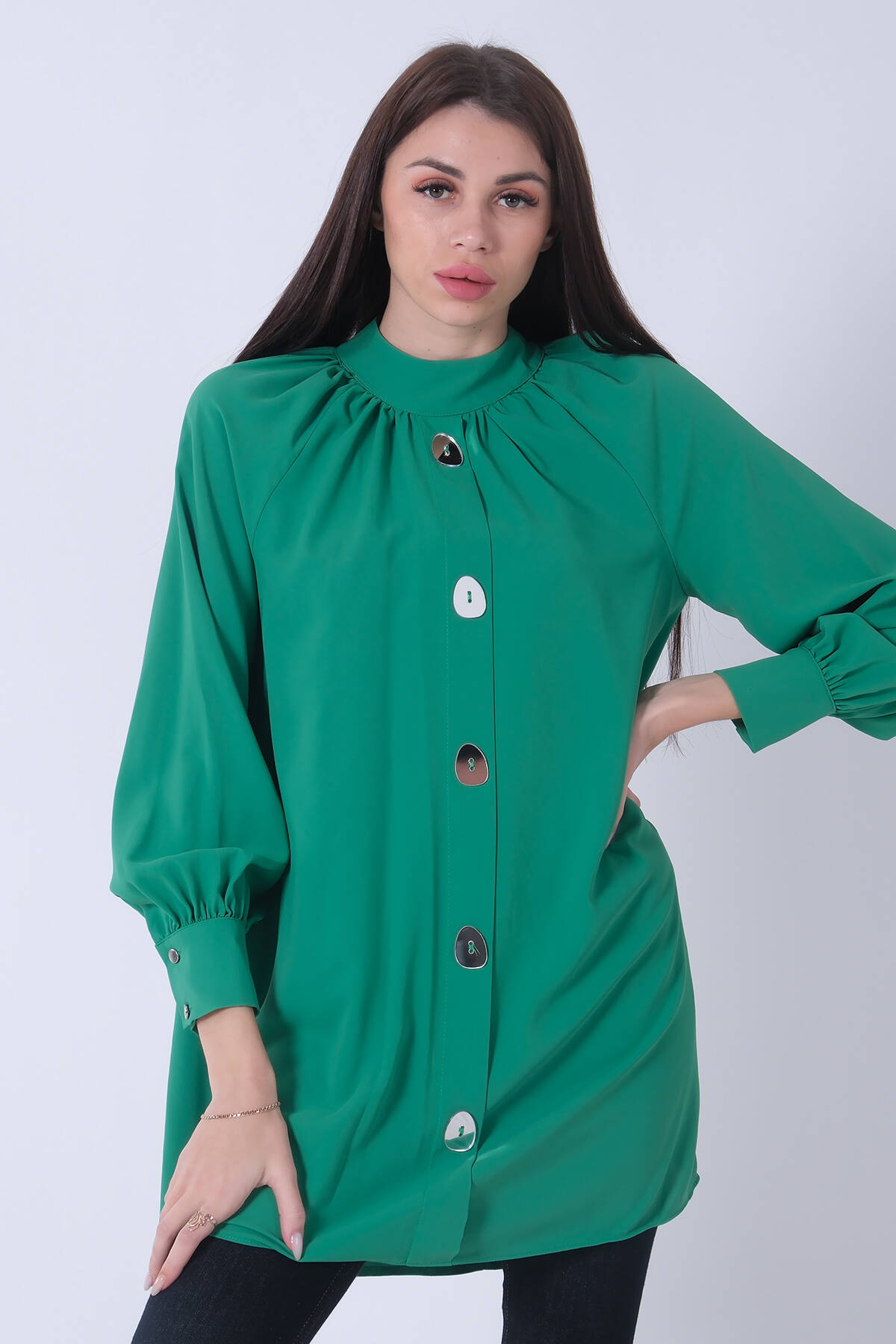 Benetton Uzun Kol Düğme Görünüm Detaylı Gömlek 0806150.435 - Ardanewline