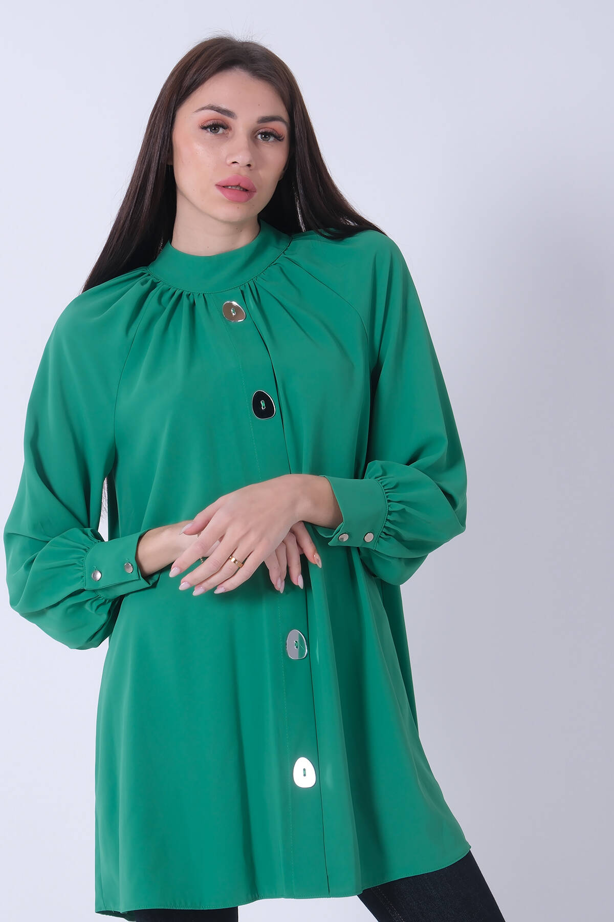 Benetton Uzun Kol Düğme Görünüm Detaylı Gömlek 0806150.435 - Ardanewline (1)
