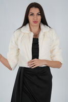 Beyaz Bebe Yaka Peluş Bolero 0105134.15 - 1