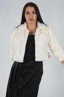 Beyaz Bebe Yaka Peluş Bolero 0105134.15 - 2