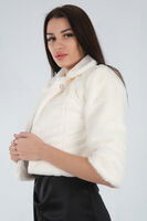 Beyaz Bebe Yaka Peluş Bolero 0105134.15 - 4