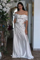 Beyaz Fiyonk Yaka Taş Detaylı Abiye 9705541.15 - 3