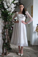 Beyaz Kare Yaka Pul Payetli Midi Boy Abiye 6502491.15 - 4