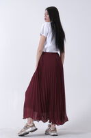 Bordo Astarlı Piliseli Etek 4594046.04 - 2