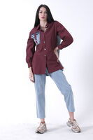 Bordo Cep Detaylı Tunik Pantolonlu Kot İkili Takım 44510640.04 - 2
