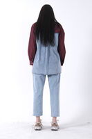 Bordo Cep Detaylı Tunik Pantolonlu Kot İkili Takım 44510640.04 - 8