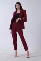 Bordo Klasik Yaka Ceketli Takım 0106309.04 - 1