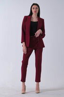 Bordo Klasik Yaka Ceketli Takım 0106309.04 - 2