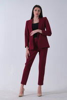 Bordo Klasik Yaka Ceketli Takım 0106309.04 - 3