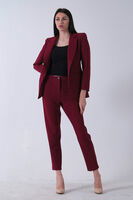 Bordo Klasik Yaka Ceketli Takım 0106309.04 - 4