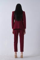 Bordo Klasik Yaka Ceketli Takım 0106309.04 - 6