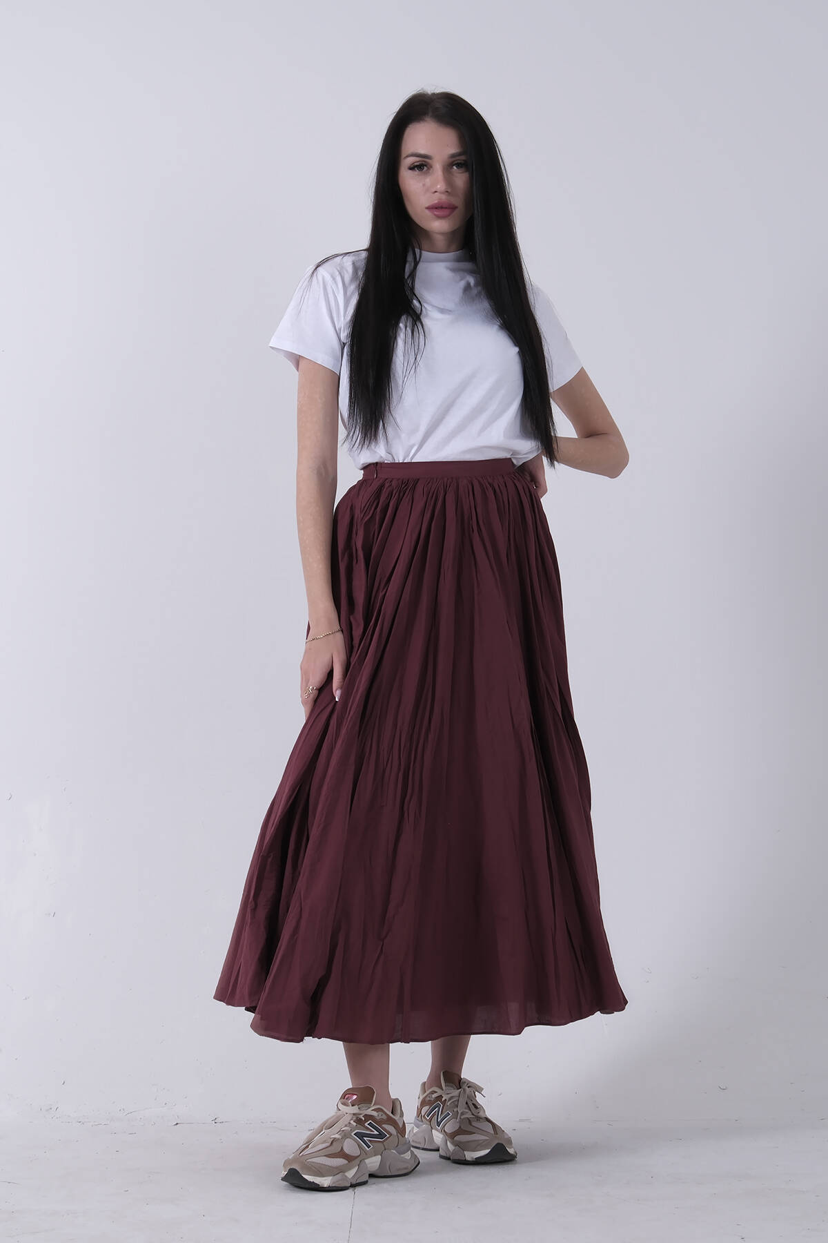 Bordo Kraşlı Etek 422182.04 - Ardanewline (1)