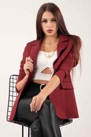 Bordo Vatkalı Astarlı Blazer Ceket 0105110.04 - 4