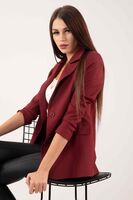 Bordo Vatkalı Astarlı Blazer Ceket 0105110.04 - 6
