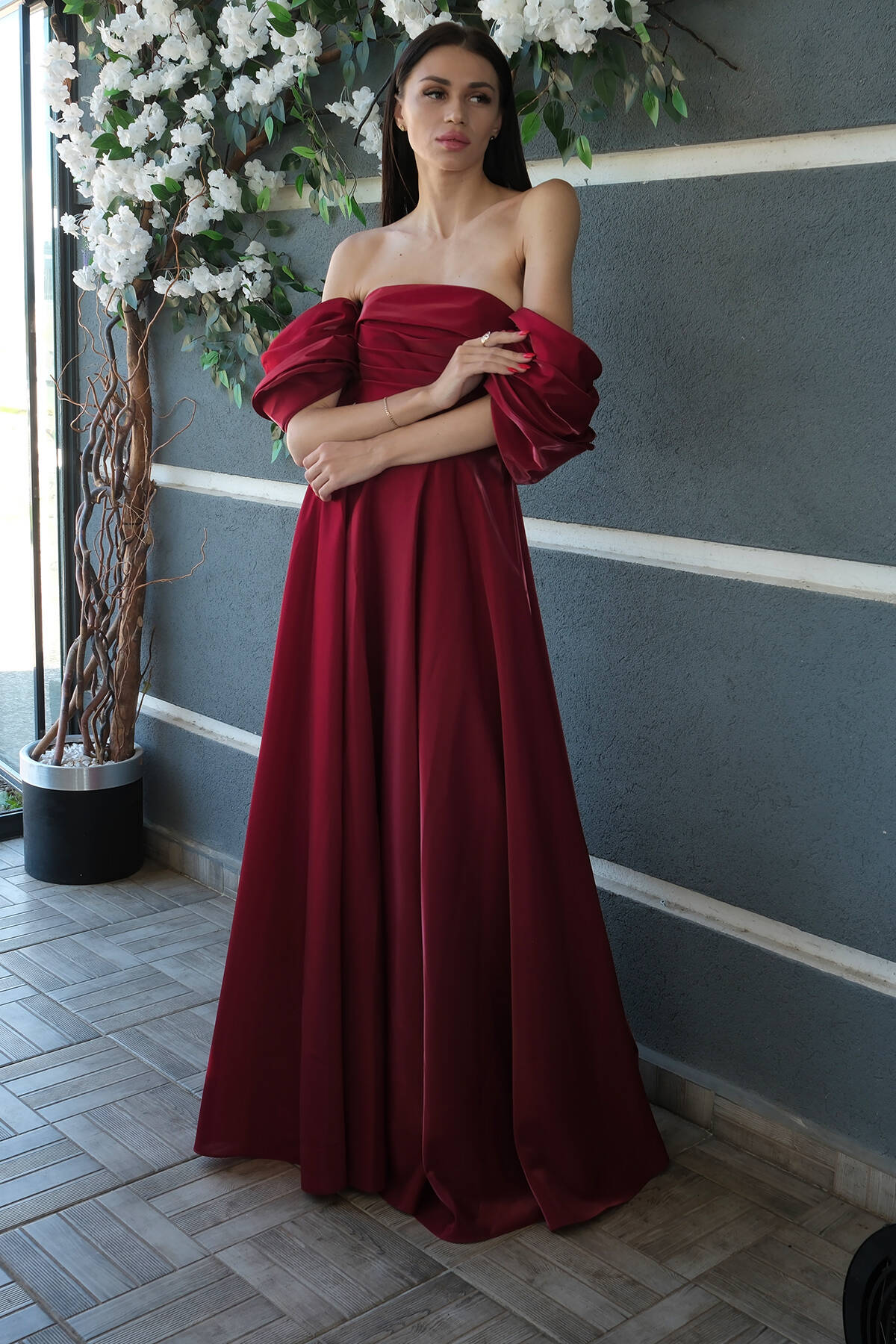 Bordo Volan Kollu Drapeli Abiye 9705560.04