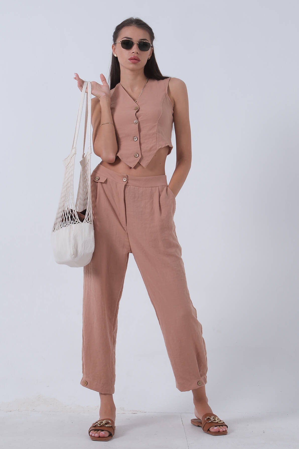 Camel Keten Yelekli Takım 0106321.09 - Ardanewline