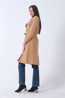 Camel Klasik Modern Kuşaklı Düğmeli Trençkot 4595040.09 - 3