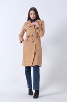 Camel Klasik Modern Kuşaklı Düğmeli Trençkot 4595040.09 - 4