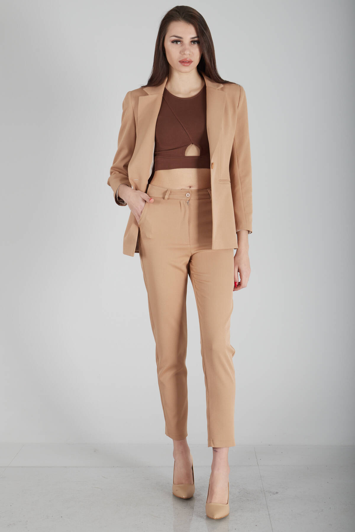 Camel Klasik Yaka Ceketli Takım 0106309.09 - Ardanewline