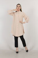 Camel Kol Ucu Fırfırlı Gömlek Tunik 44510291.09 - 1
