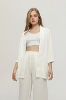 Ekru Kimono Pantolon İkili Krep Takım 0106314.147 - 3