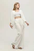 Ekru Kimono Pantolon İkili Krep Takım 0106314.147 - 4