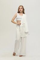 Ekru Kimono Pantolon İkili Krep Takım 0106314.147 - 6