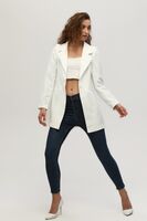 Ekru Leopar Astar Detaylı Krep Blazer Ceket 0105120.147 - 6
