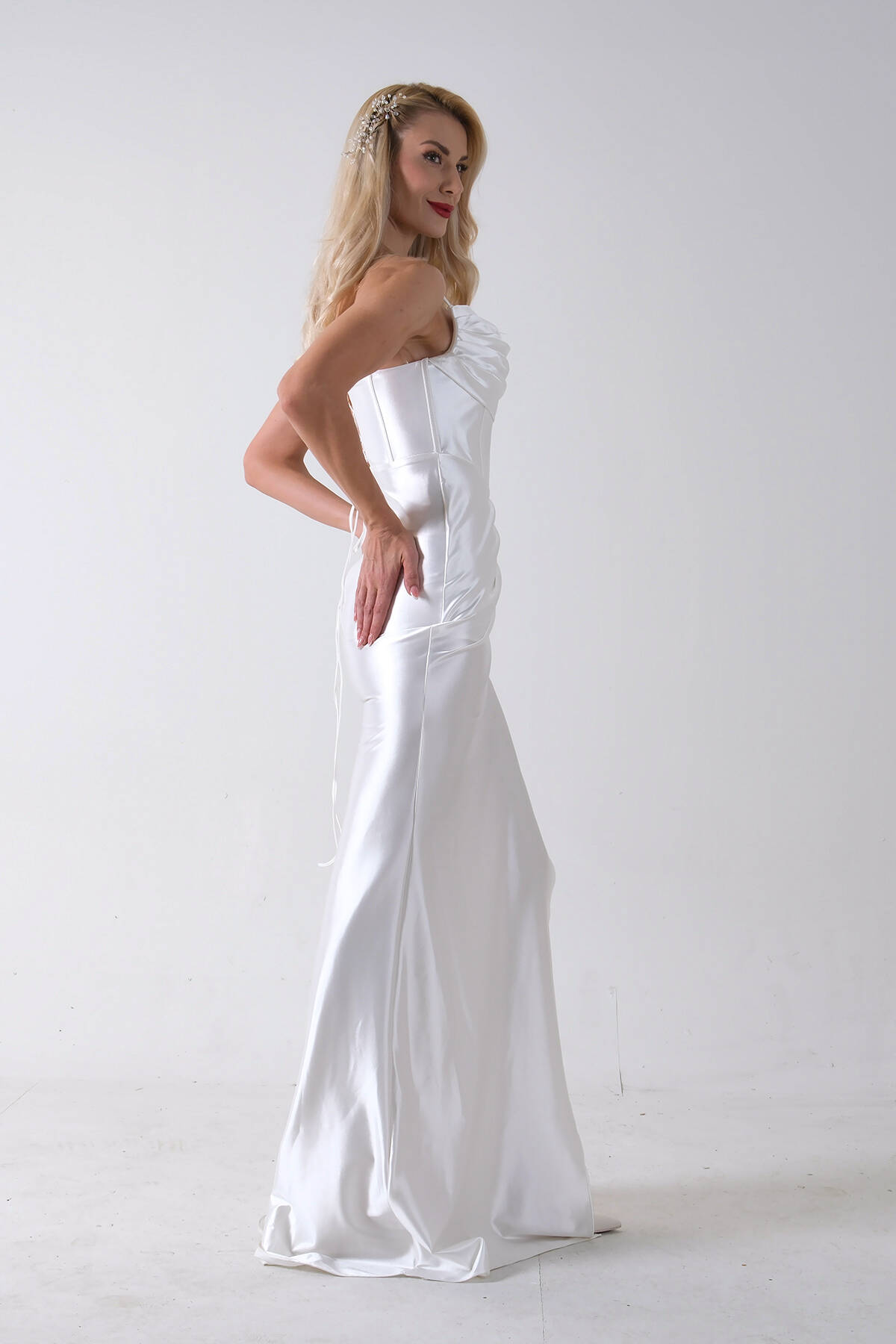 Ekru Sırtı Bağlamalı Yırtmaçlı Abiye 4522018.147 - Ardanewline (1)