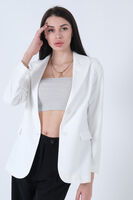 Ekru Vatkalı Astarlı Blazer Ceket 0105110.147 - 1